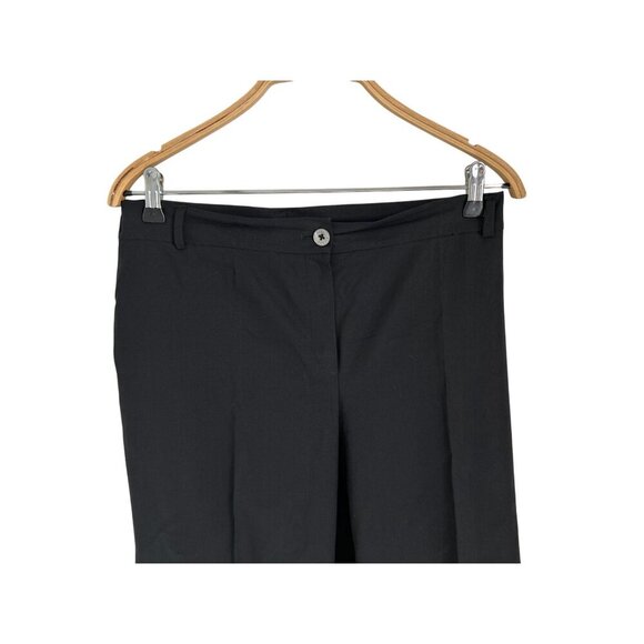 ESCADA Sport Trousers Wool Elastin Wide Leg Pants Black Size 38IT US 2 - Picture 3 of 10
